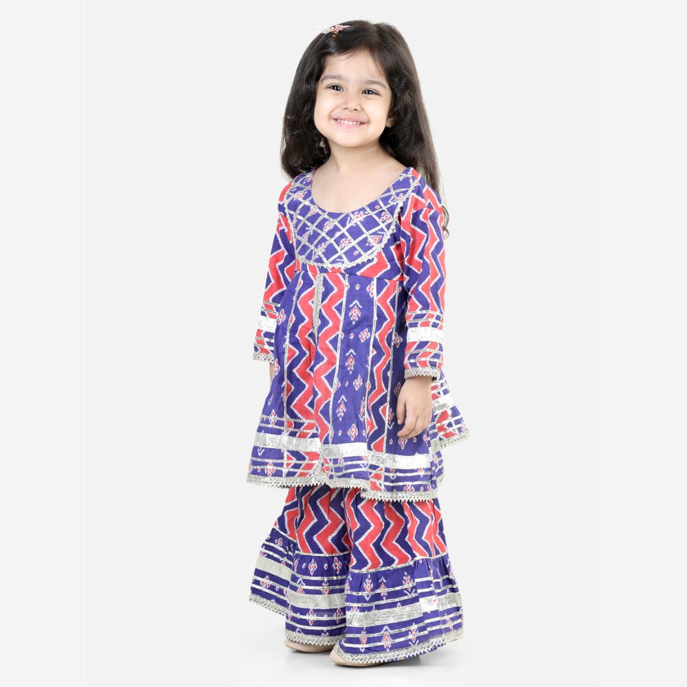 BownBee Pure Cotton Ethnic Suit & Bow-Tie Collar Set Combo
