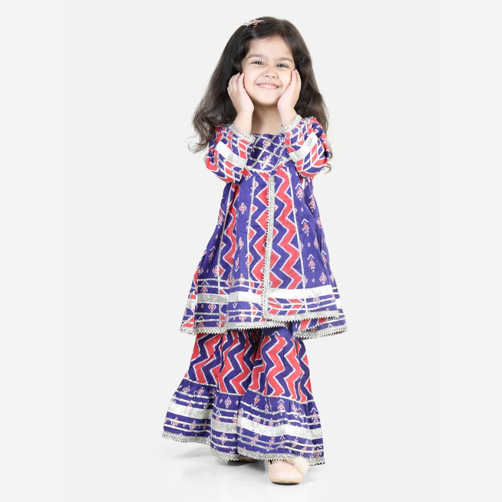 BownBee Pure Cotton Ethnic Suit & Bow-Tie Collar Set Combo