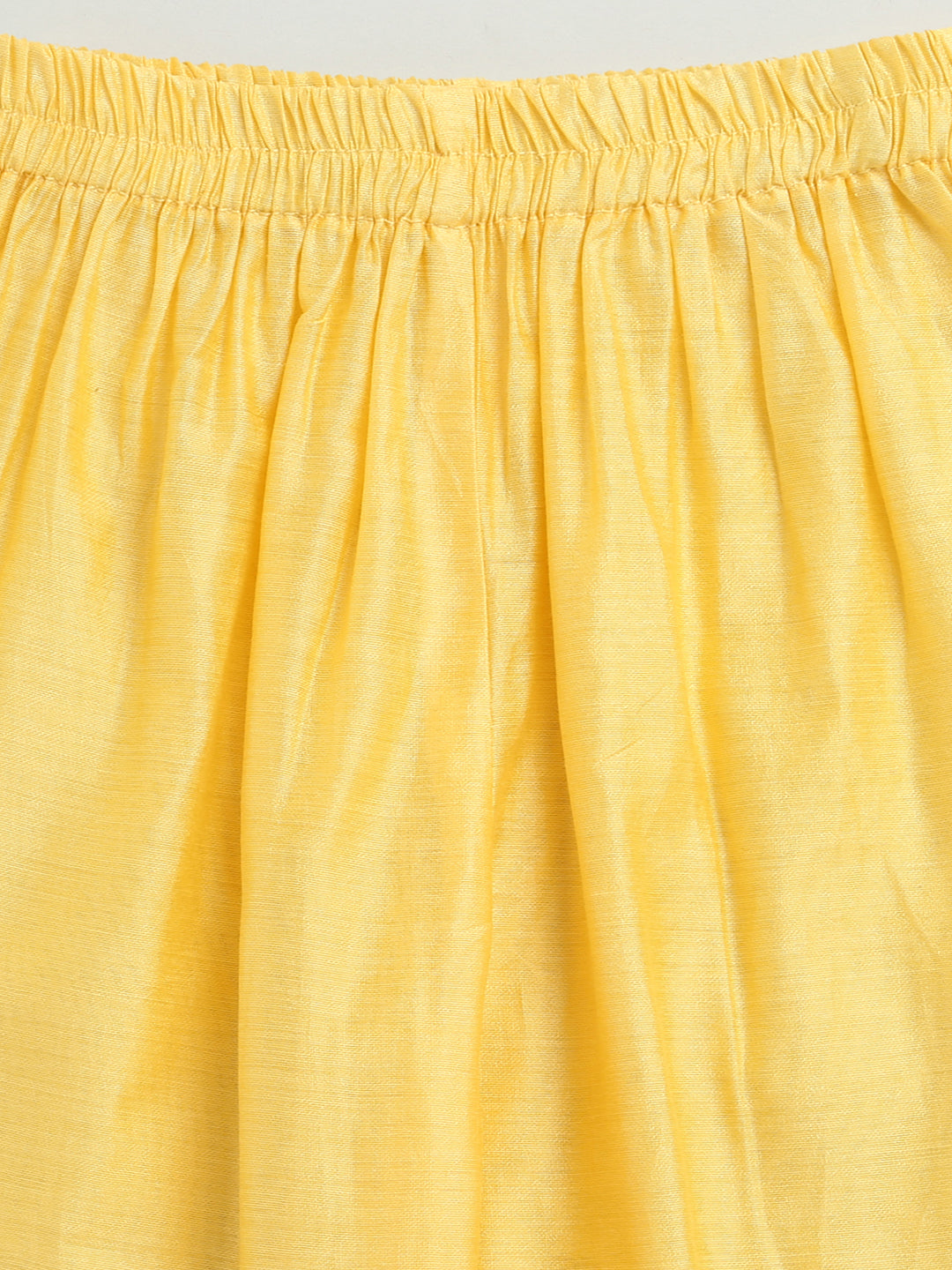 BownBee Hand Dyed Chanderi Silk Kurti Pant with Dupatta for Girls - Blue