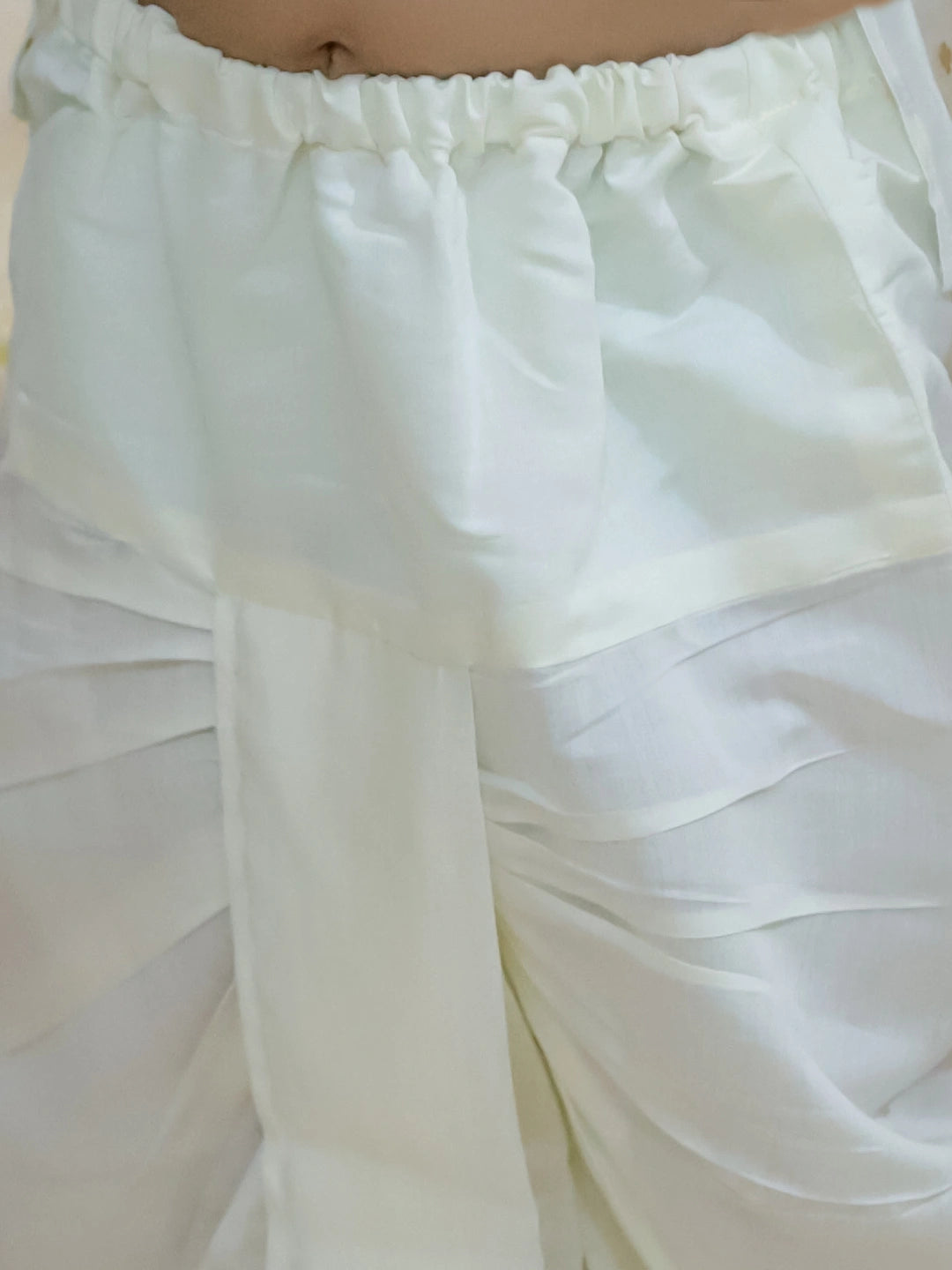 BownBee Pure Chanderi Attached Jacket Kurta with Dhoti for Boys