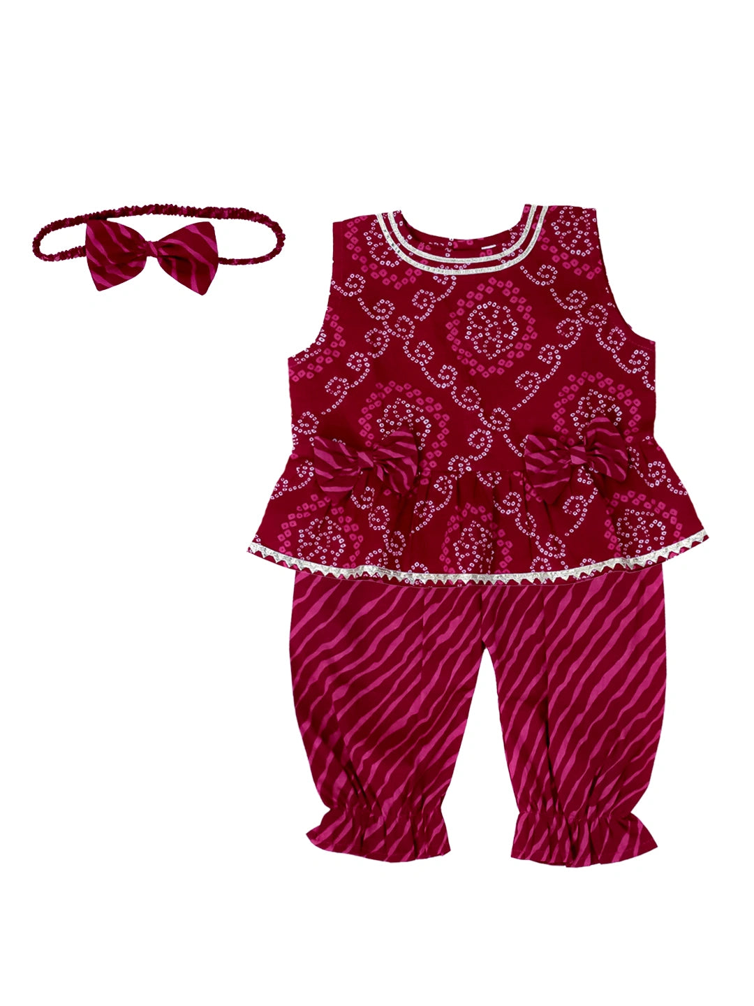 Bownbee Girls Pure Cotton Clothing Set For Infants