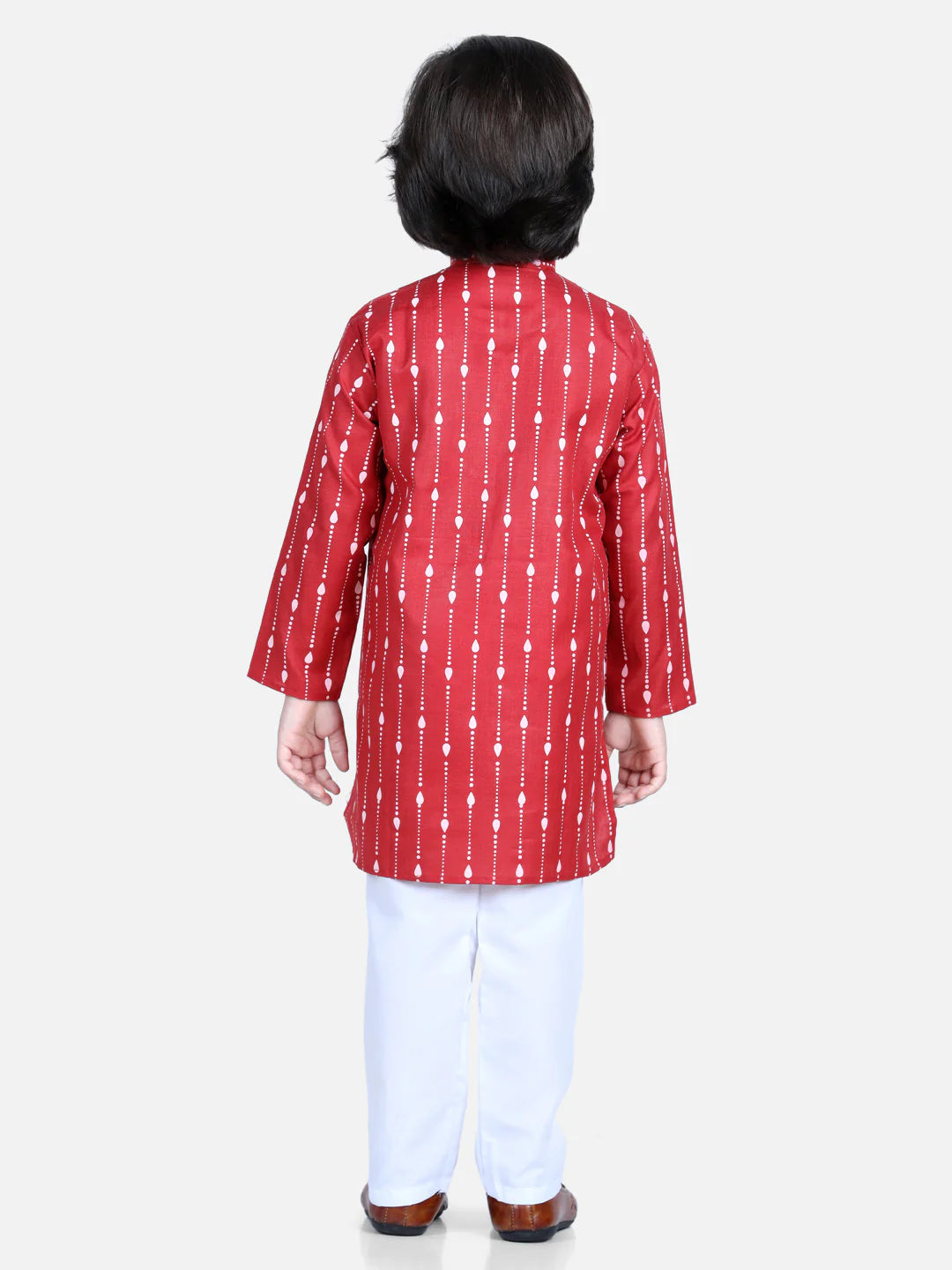 BownBee Printed Full Sleeve Cotton Kurta Pajama for Boys