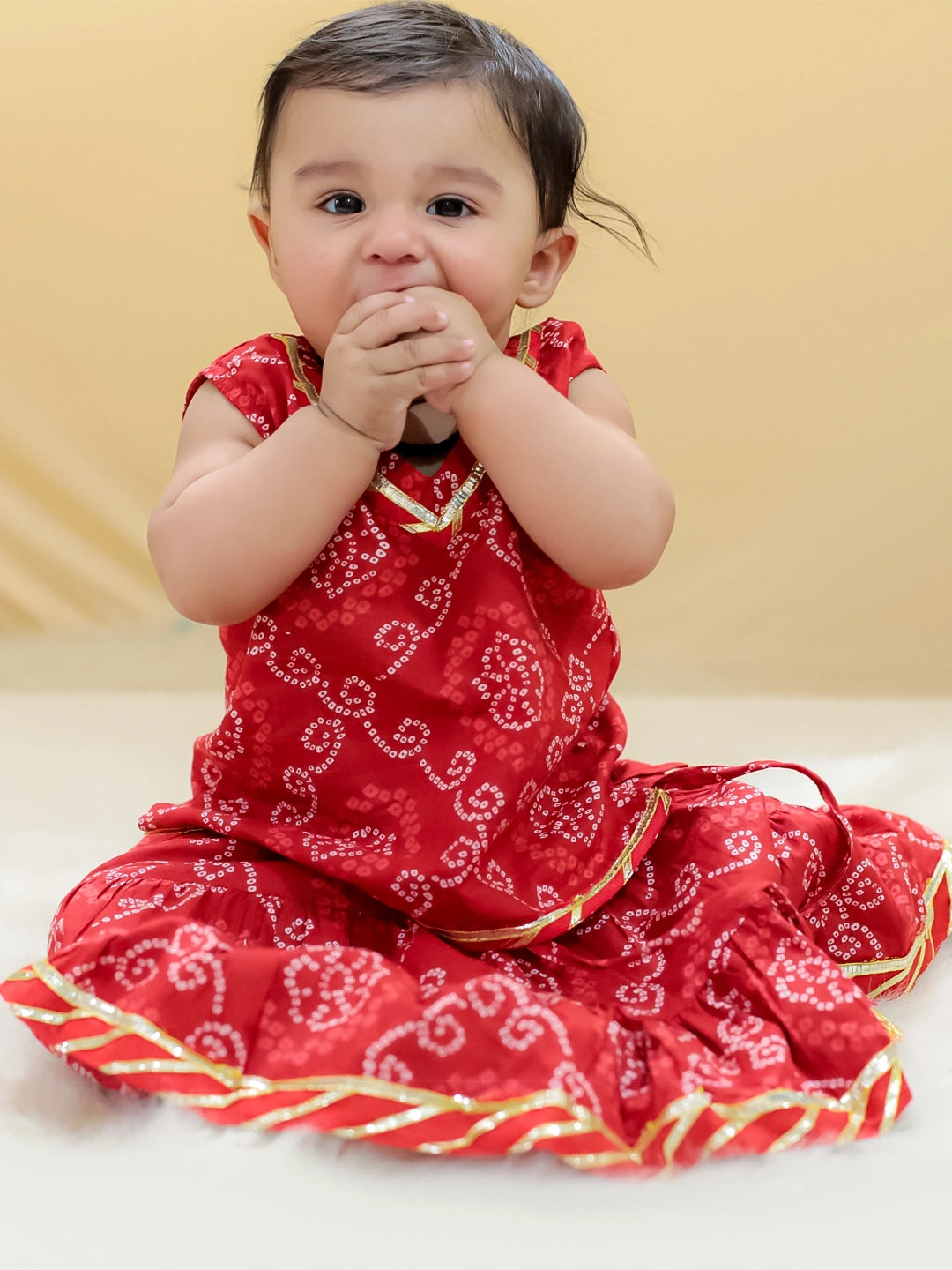 BownBee Pure Cotton Printed Skirt Top Set for Girls