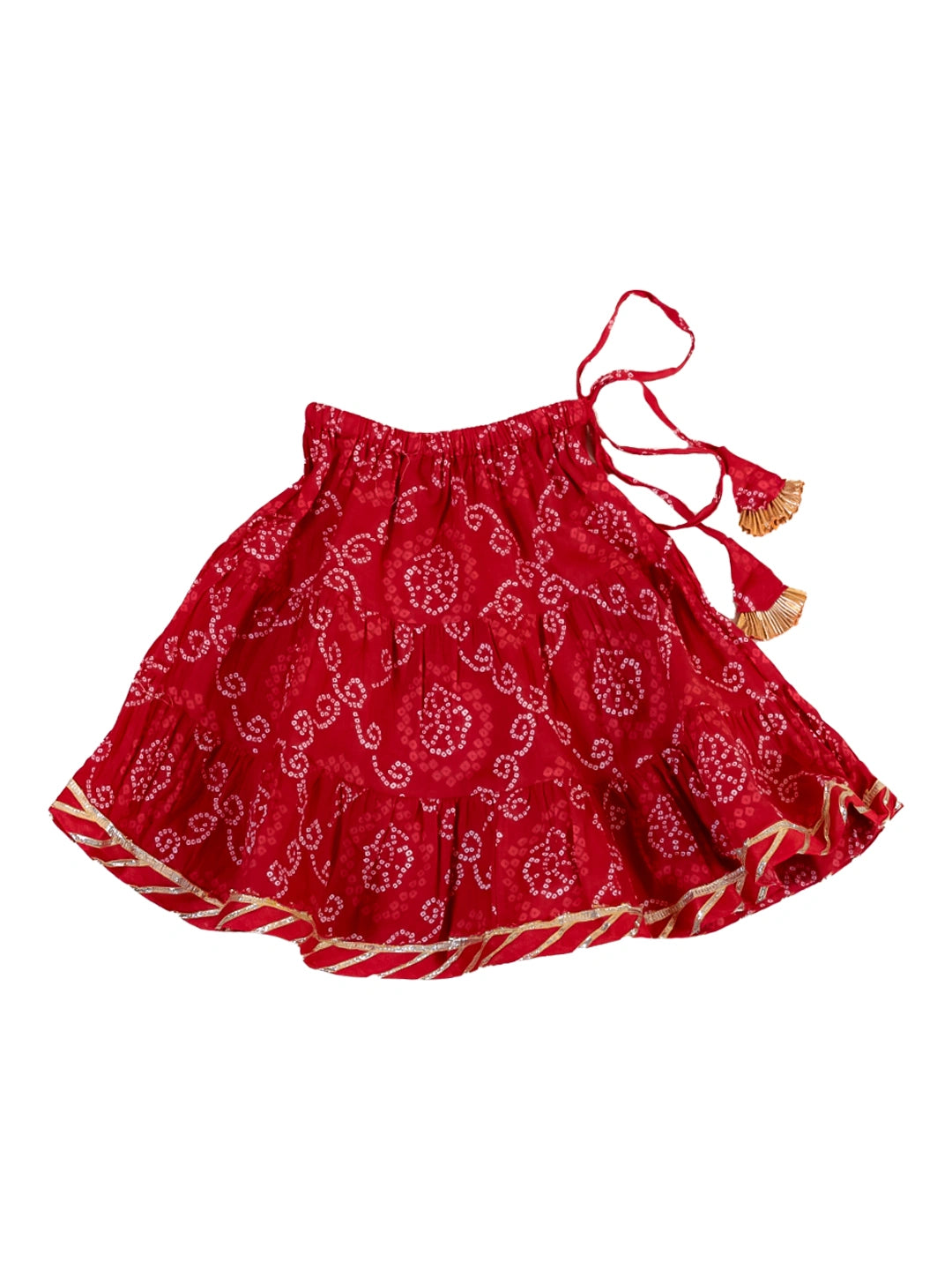 BownBee Pure Cotton Printed Skirt Top Set for Girls