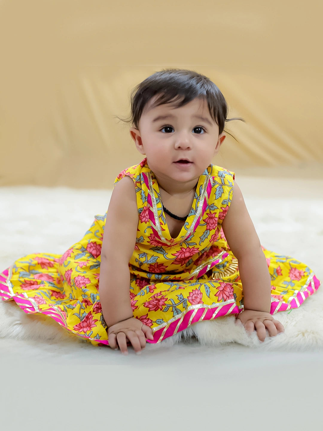 BownBee Pure Cotton Printed Skirt Top Set for Girls