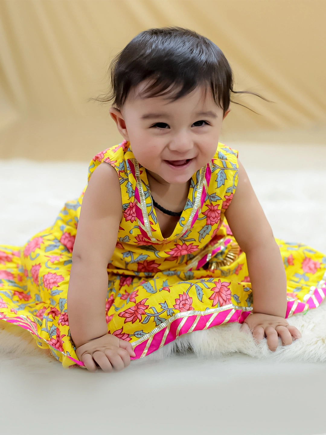 BownBee Pure Cotton Printed Skirt Top Set for Girls