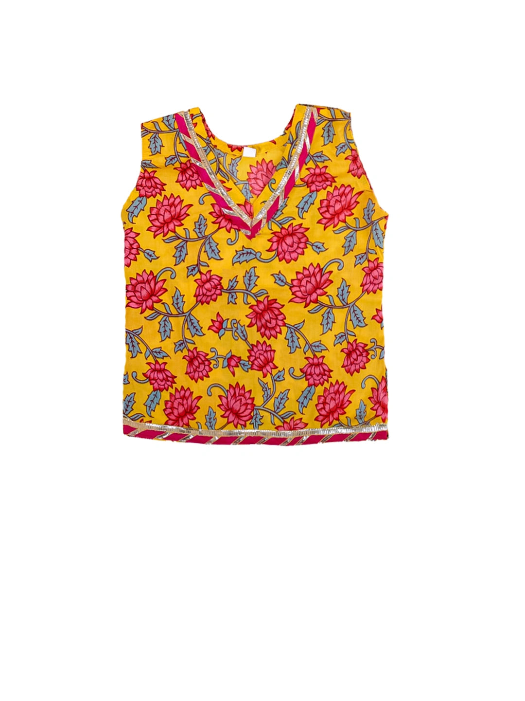 BownBee Pure Cotton Printed Skirt Top Set for Girls