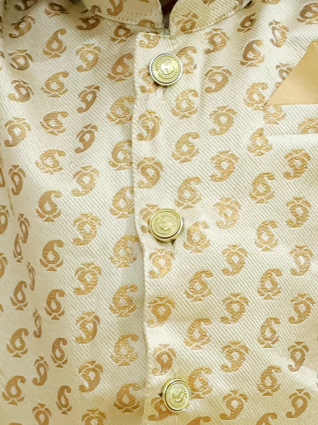 BownBee Jacquard Full Sleeve Sherwani Dhoti for Boys