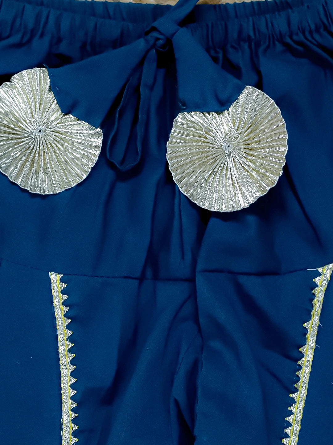 BownBee Halter Girls Neck Pure Cotton Fish Print Kurti with Harem