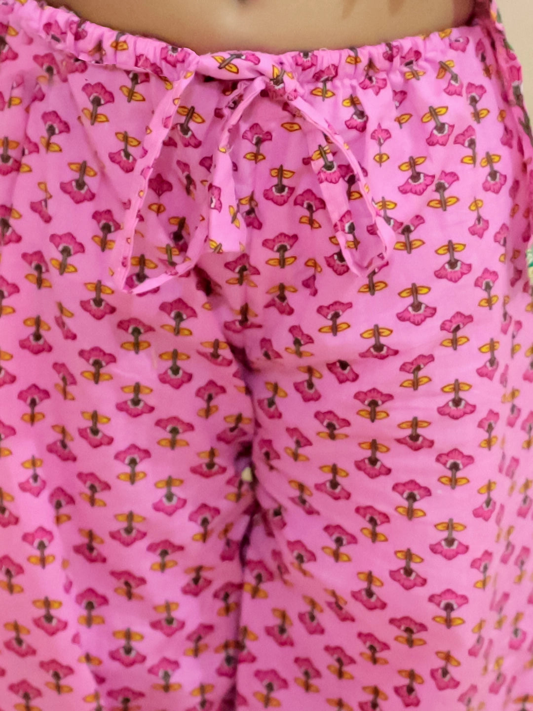 BownBee Pure Cotton Narrow Shoulder Kurti with Harem for Girls