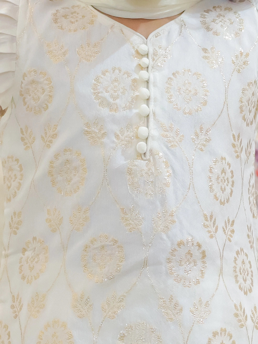 BownBee Girls Chanderi Kurti with Patiala Salwar and Dupatta