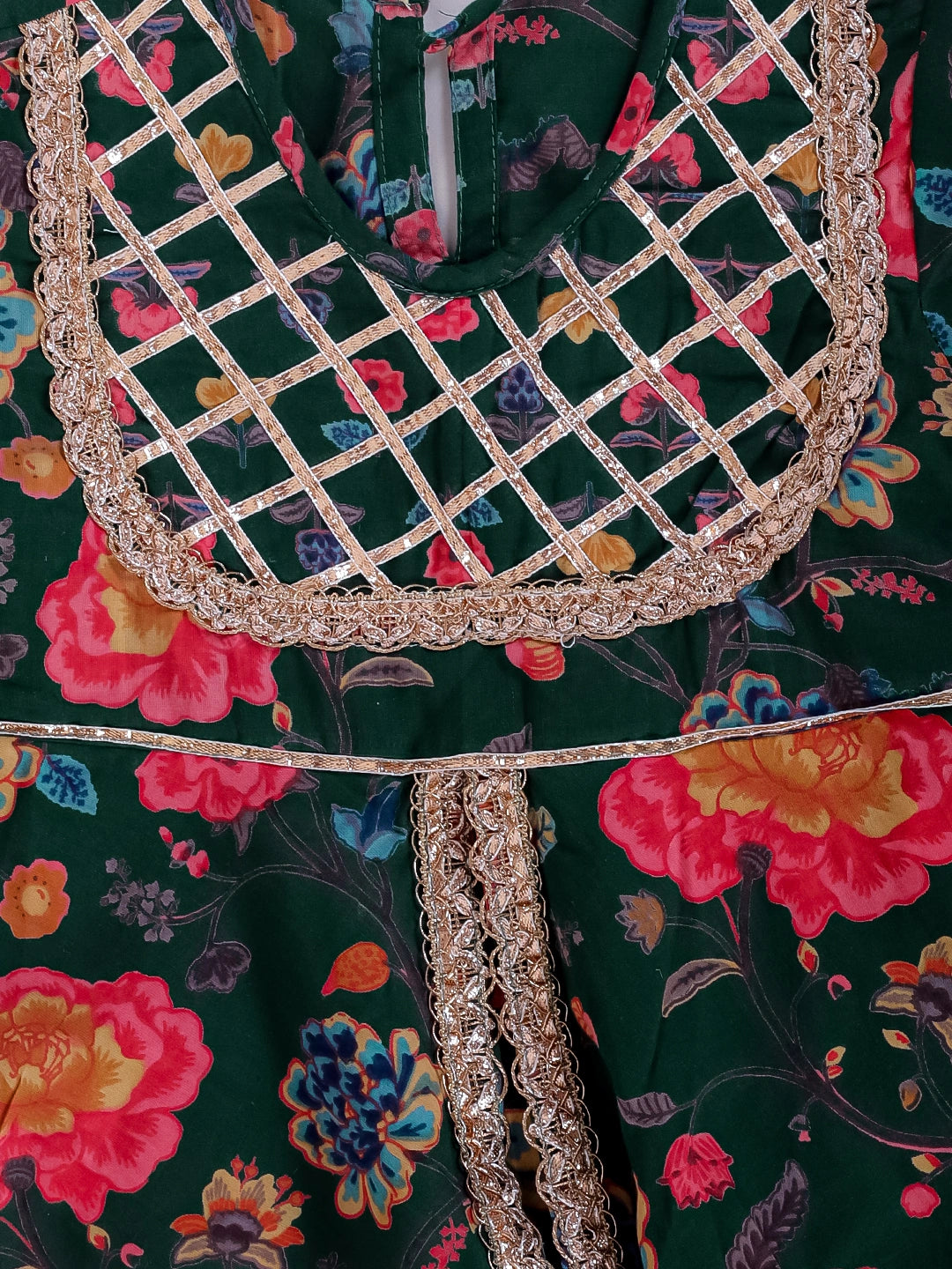 BownBee Pure Cotton Kurta with Sharara and Dupatta for Girls