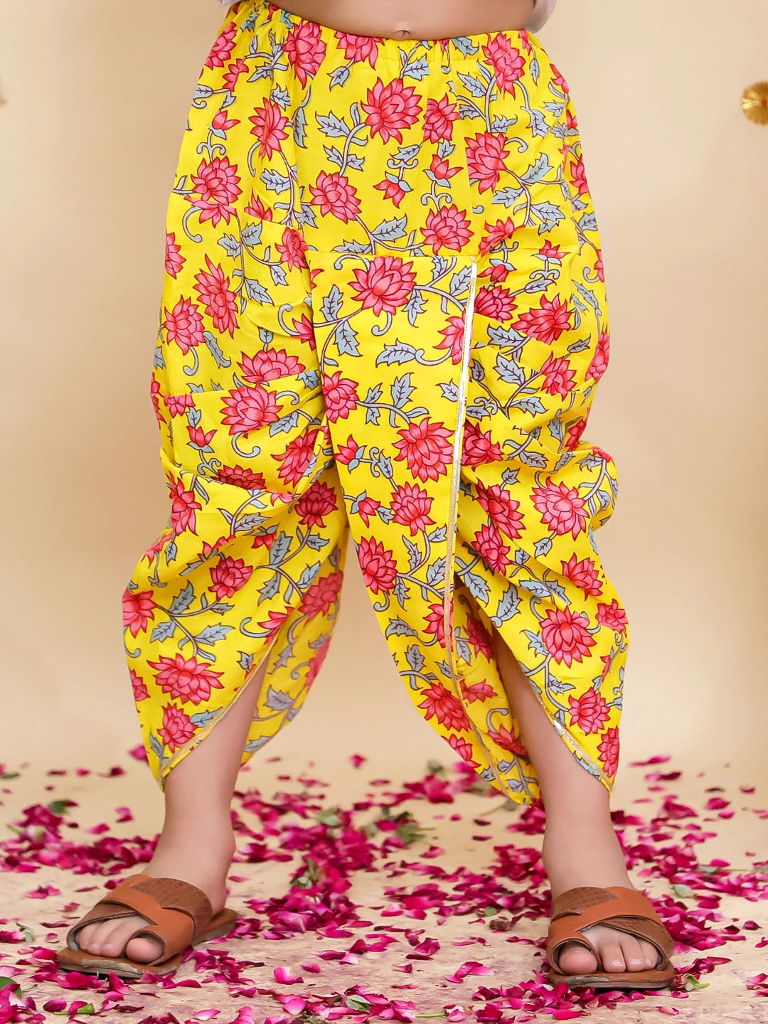 BownBee Fullsleeves Printed Dhoti kurta Set For Boys