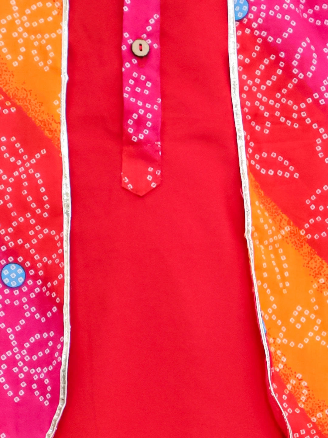 BownBee Pure Cotton Dhoti Kurta With Attached Jacket & Ethnic Suit With Dupatta Sibling Set