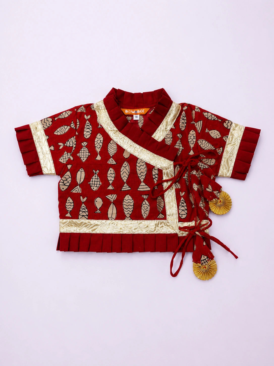 BownBee Floral Printed Lehenga Choli Set For Infant Girls