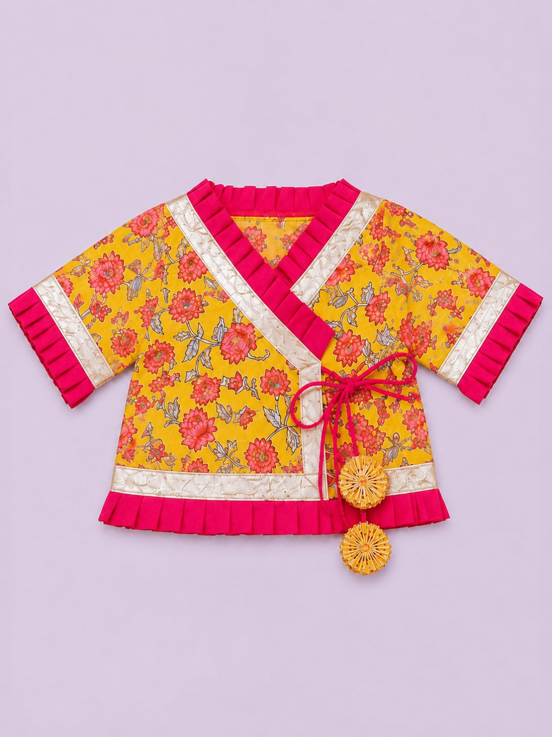BownBee Floral Printed Lehenga Choli Set For Infant Girls