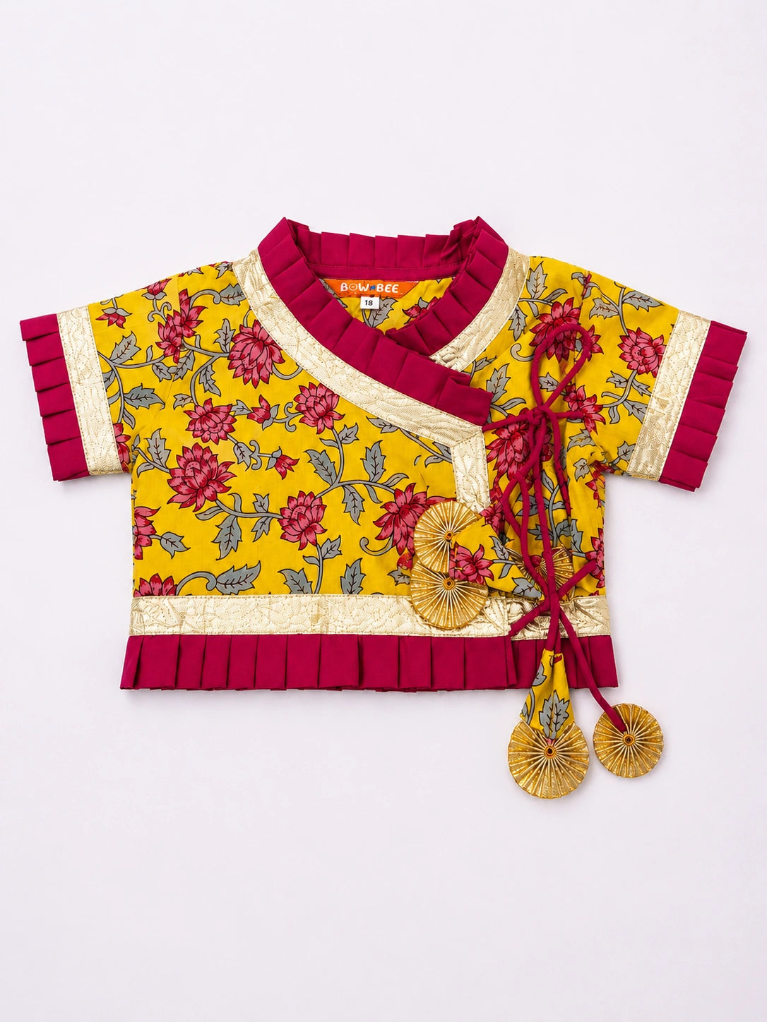 BownBee Floral Printed Lehenga Choli Set For Infant Girls