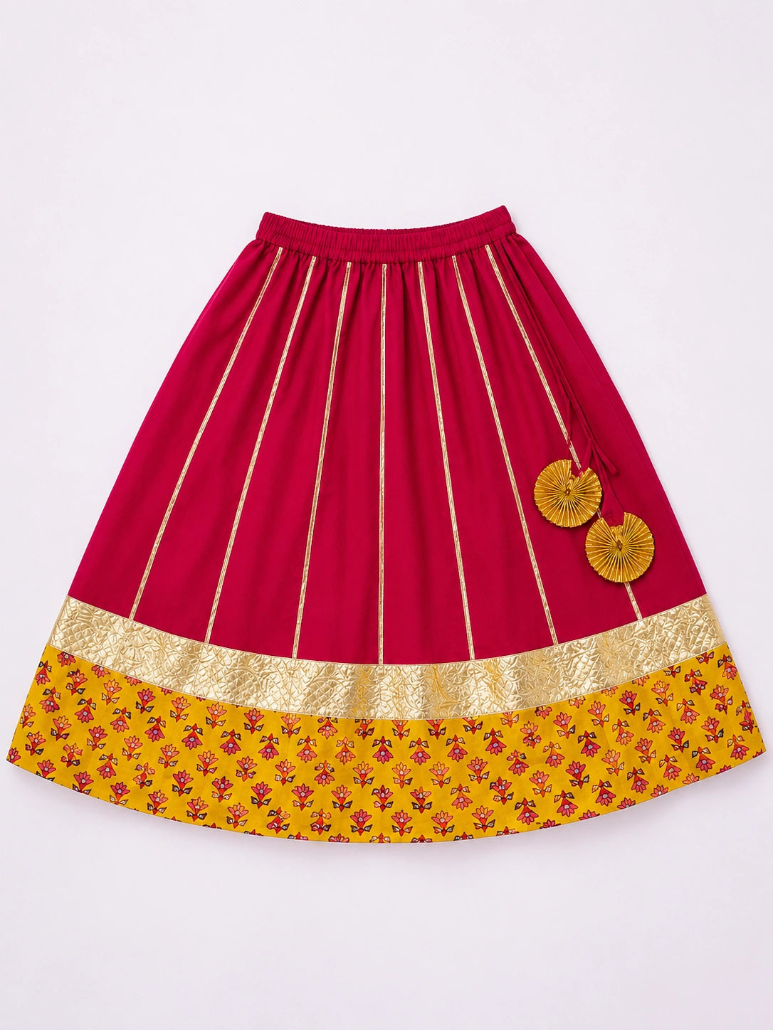 BownBee Pure Cotton Dhoti Kurta & Lehenga Choli Infant Sibling Set