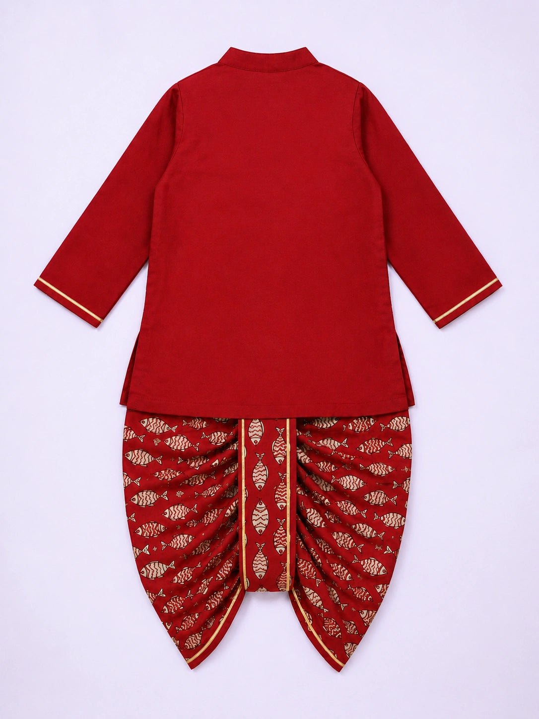 BownBee Fullsleeves Printed Dhoti kurta Set For Infant Boys
