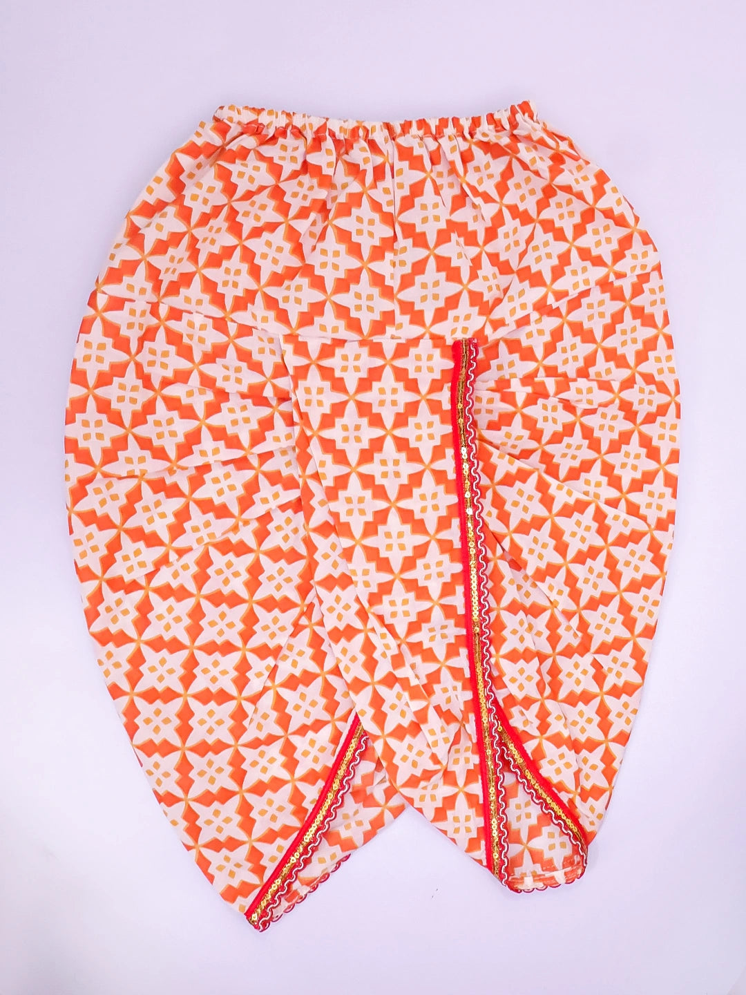 BownBee Pure Cotton Dhoti Kurta & Halter Kurti With Harem Infant Sibling Set