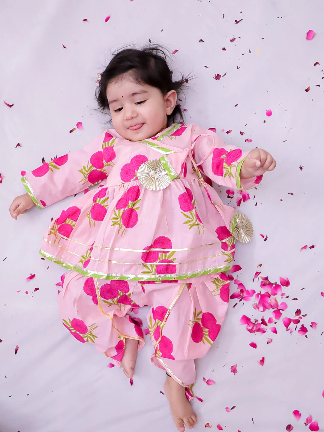 BownBee Pure Cotton Kurta Pajama & Ethnic Suit Infant Sibling Set