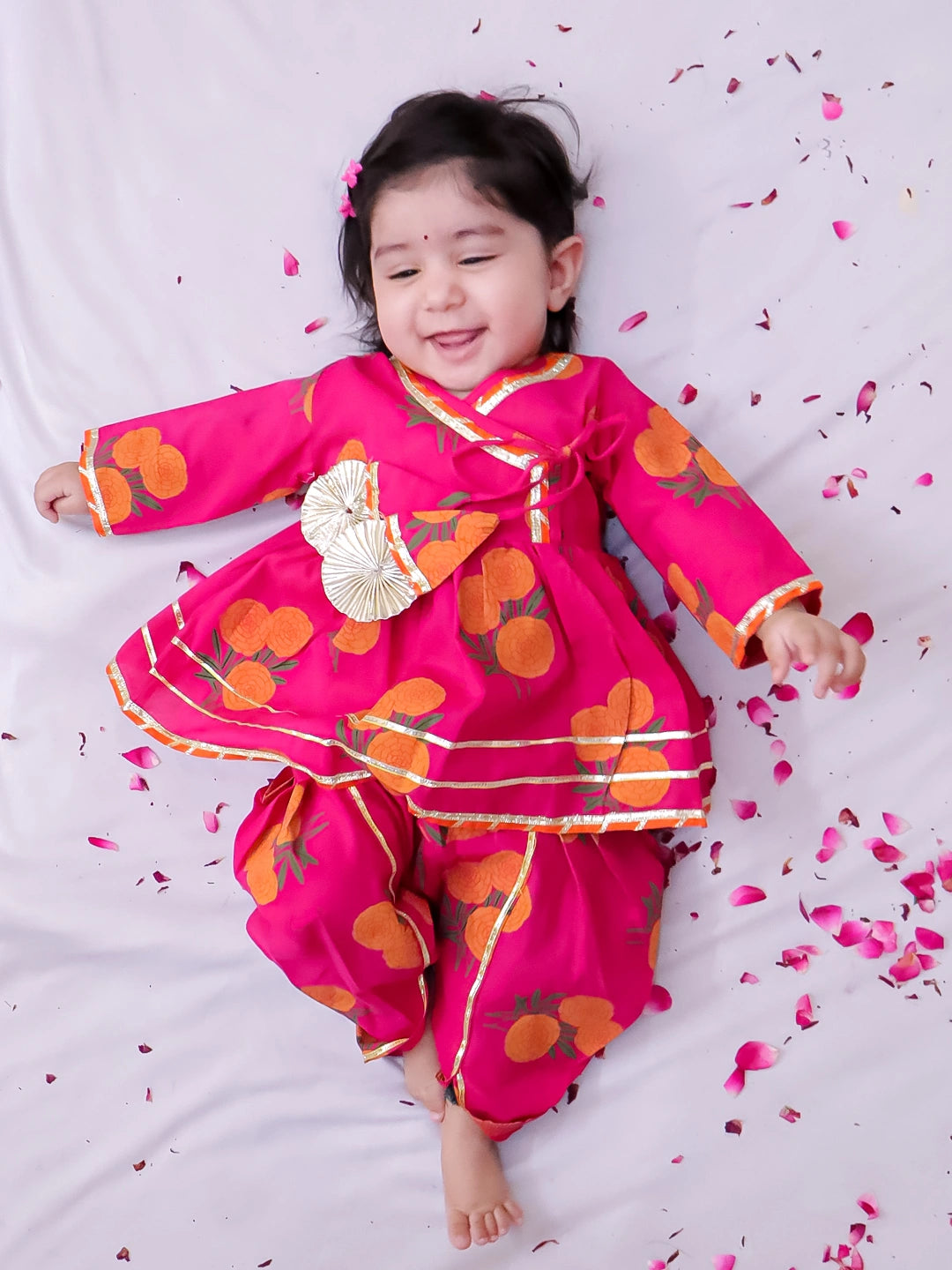 BownBee Pure Cotton Kurta Pajama & Ethnic Suit Infant Sibling Set