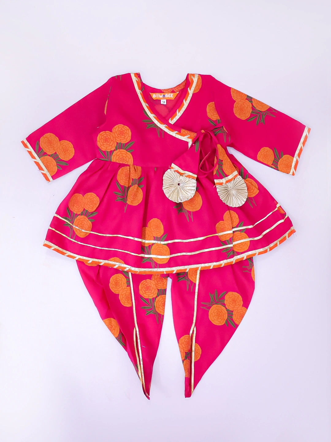 BownBee Pure Cotton Kurta Pajama & Ethnic Suit Infant Sibling Set