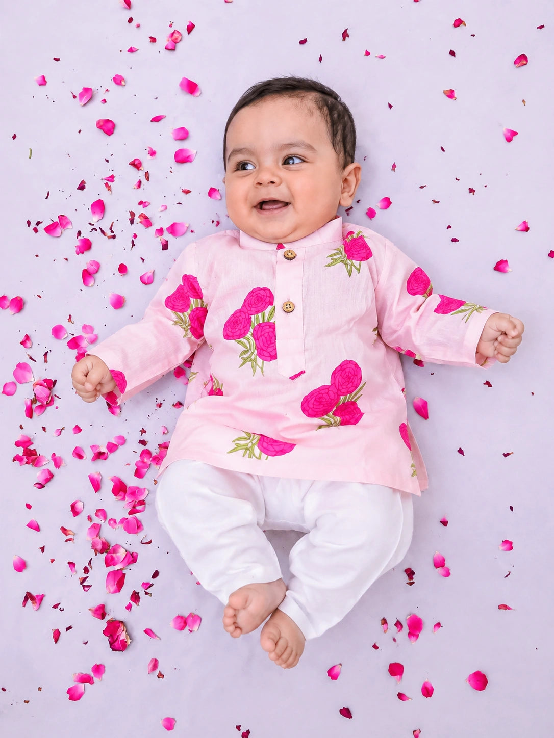 BownBee Pure Cotton Kurta Pajama & Ethnic Suit Infant Sibling Set