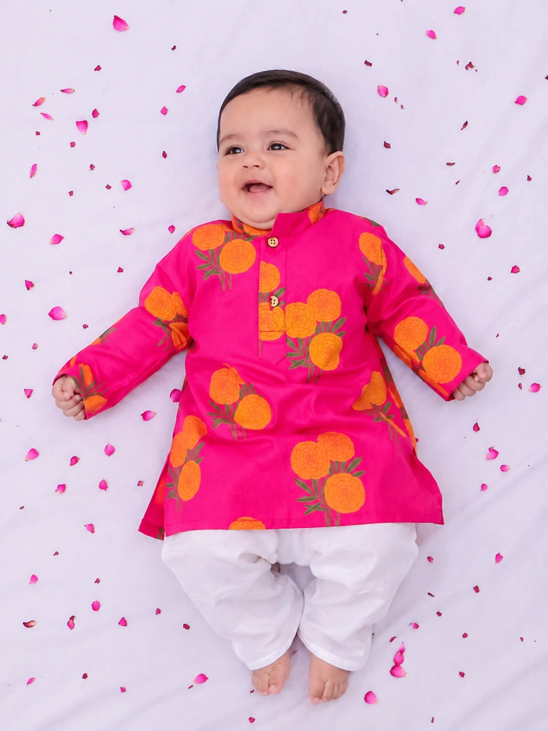 BownBee Pure Cotton Kurta Pajama & Ethnic Suit Infant Sibling Set