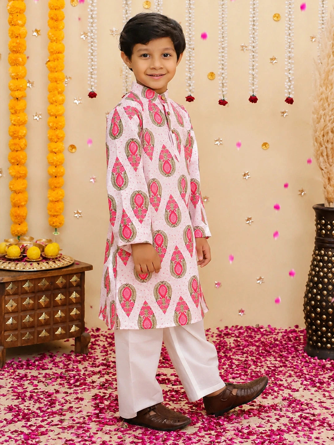 BownBee Pure Cotton Full Sleeve Kurta & Pajama Set For Boys