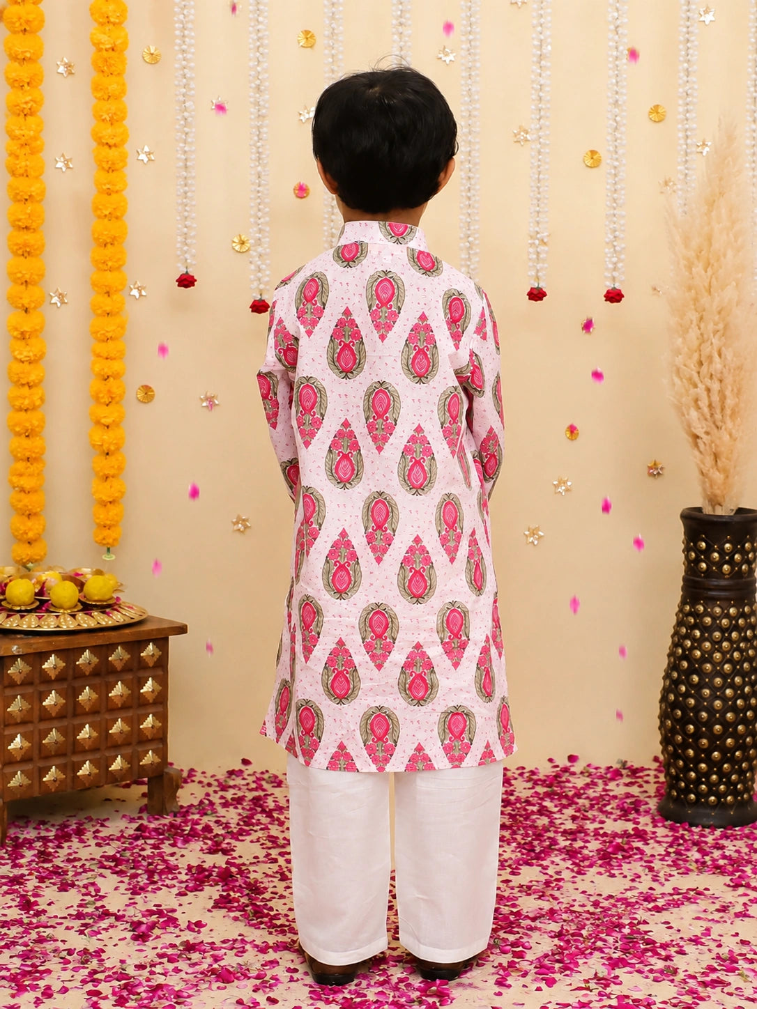 BownBee Pure Cotton Kurta Pajama & Ethnic Suit With Dupatta Sibling Set