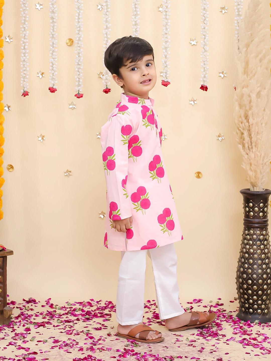 BownBee Pure Cotton Kurta Pajama & Ethnic Suit With Dupatta Sibling Set