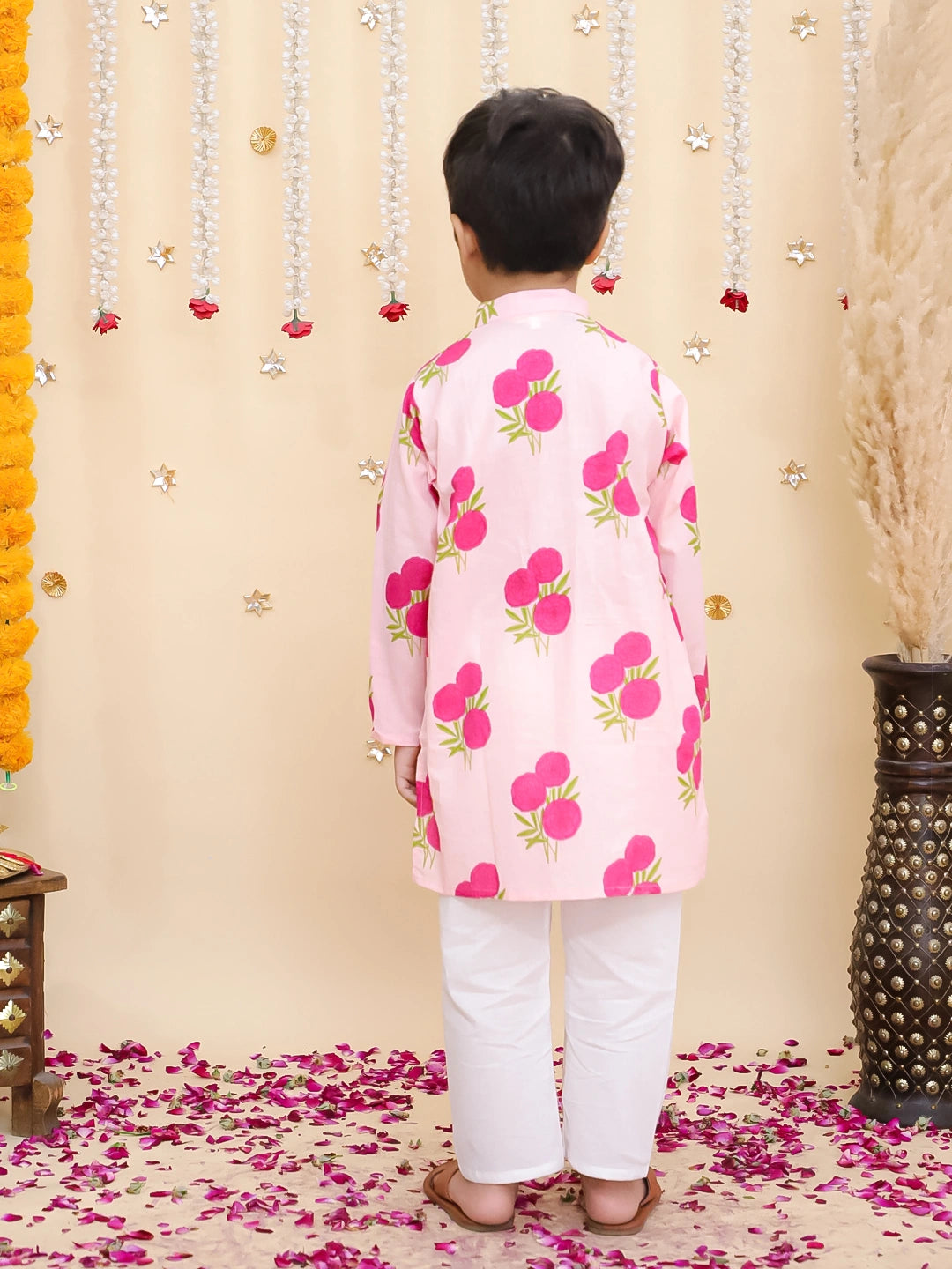 BownBee Pure Cotton Kurta Pajama & Ethnic Suit With Dupatta Sibling Set