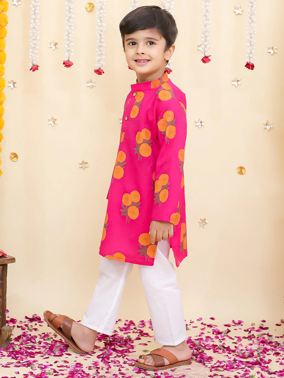 BownBee Pure Cotton Full Sleeve Kurta & Pajama Set For Boys