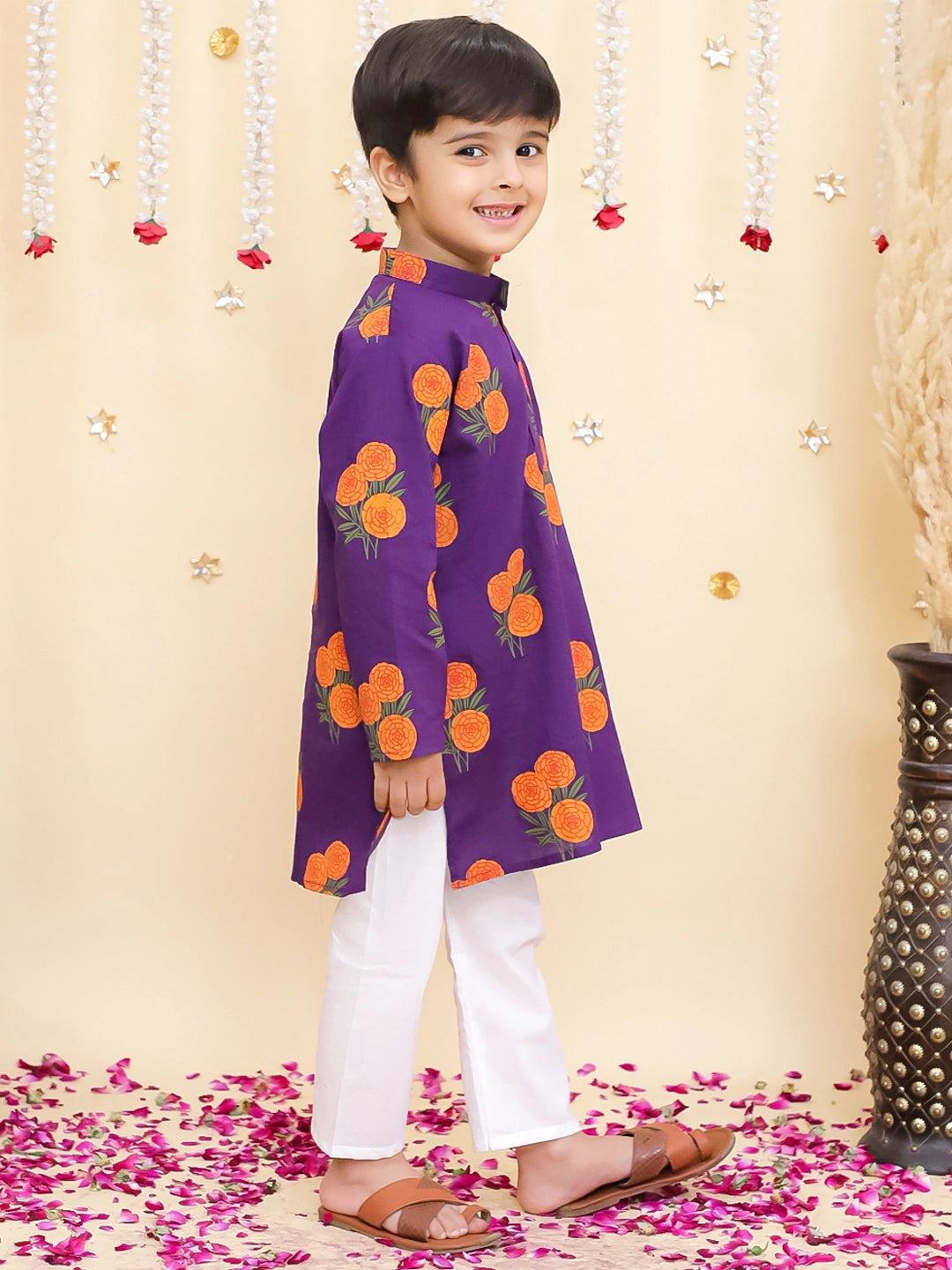 BownBee Pure Cotton Full Sleeve Kurta & Pajama Set For Boys