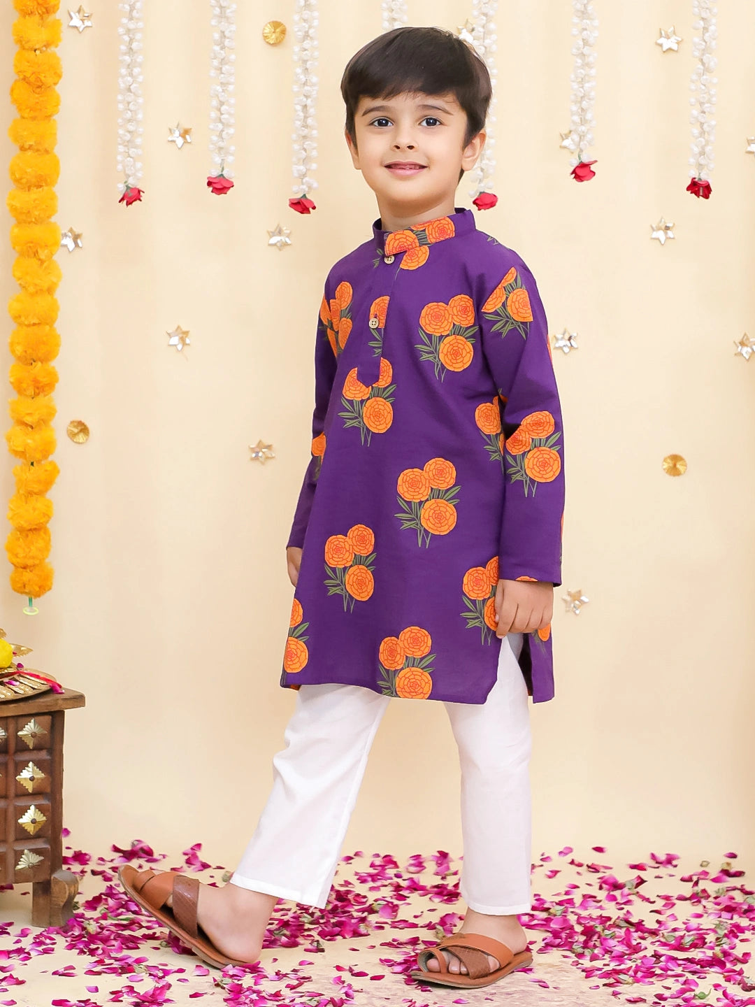 BownBee Pure Cotton Full Sleeve Kurta & Pajama Set For Boys