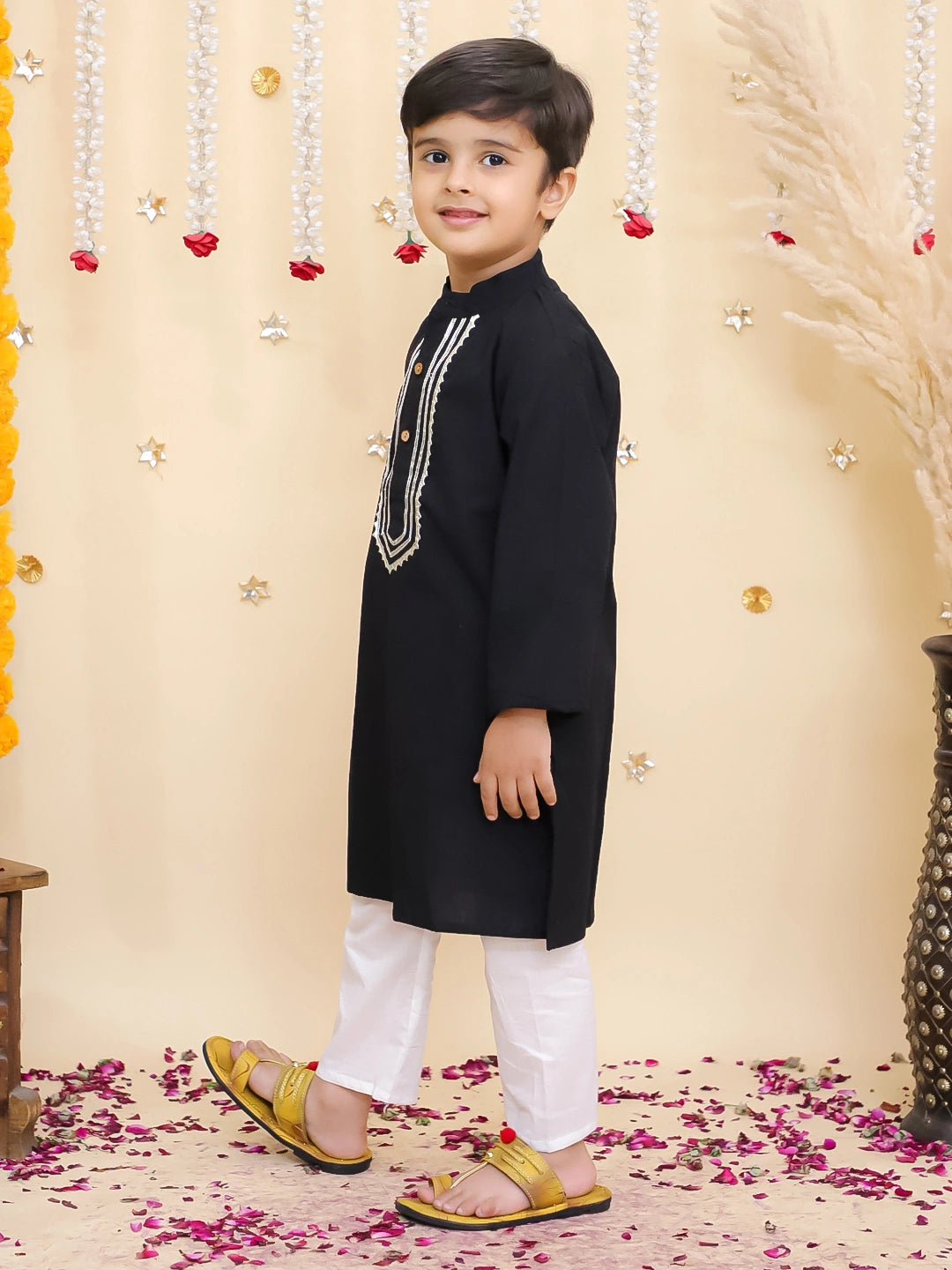 BownBee Pure Cotton Kurta Pajama & Ethnic Suit With Dupatta Sibling Set