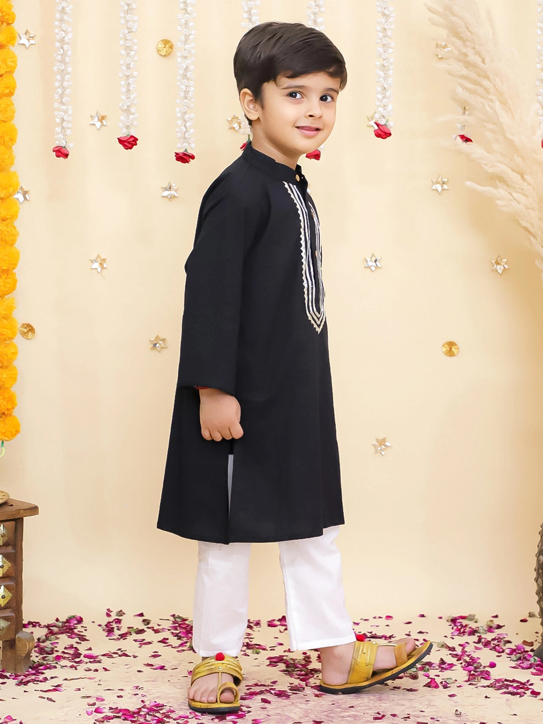 BownBee Pure Cotton Full Sleeve Kurta & Pajama Set For Boys