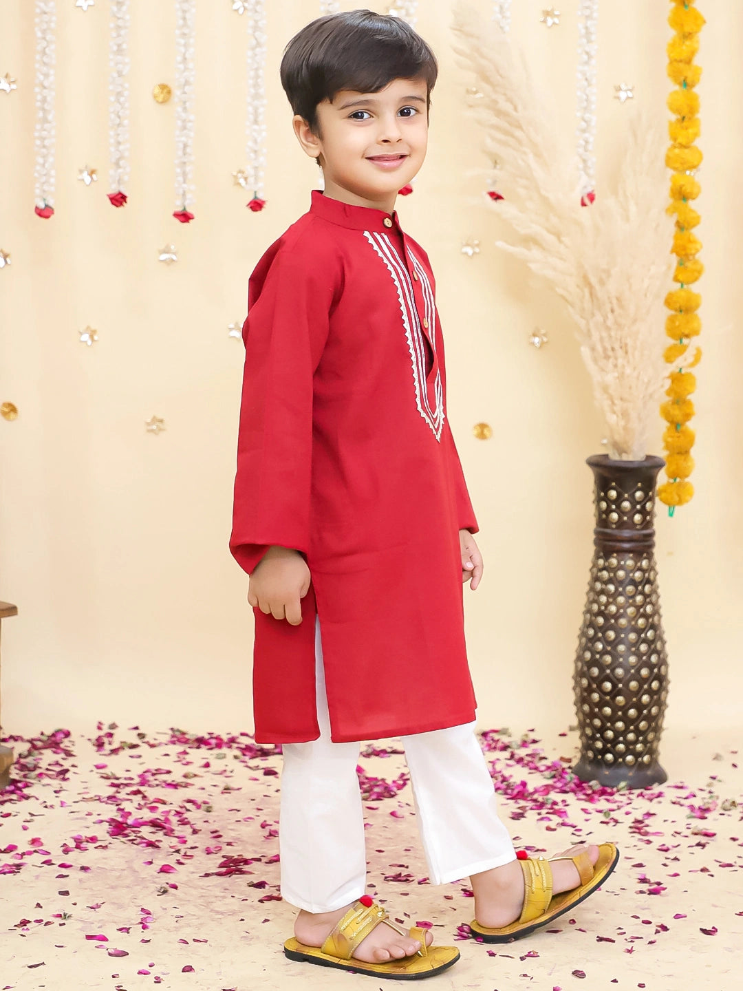 BownBee Pure Cotton Full Sleeve Kurta & Pajama Set For Boys