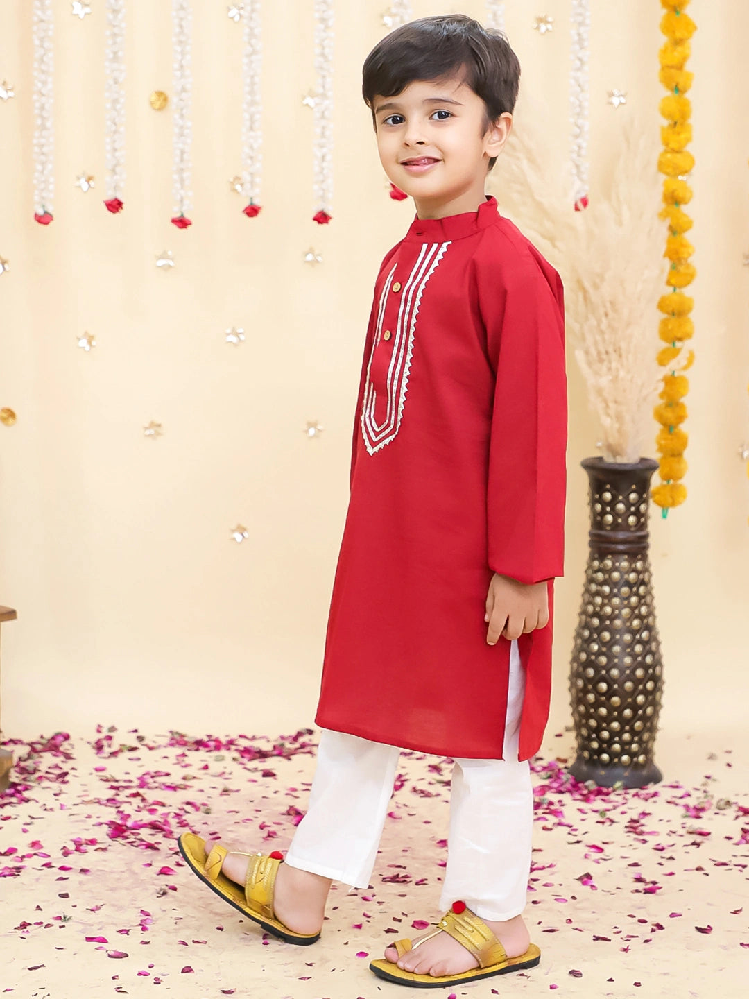 BownBee Pure Cotton Full Sleeve Kurta & Pajama Set For Boys