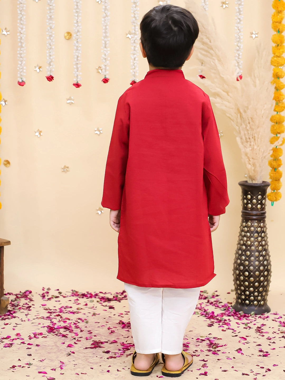BownBee Pure Cotton Kurta Pajama & Ethnic Suit With Dupatta Sibling Set