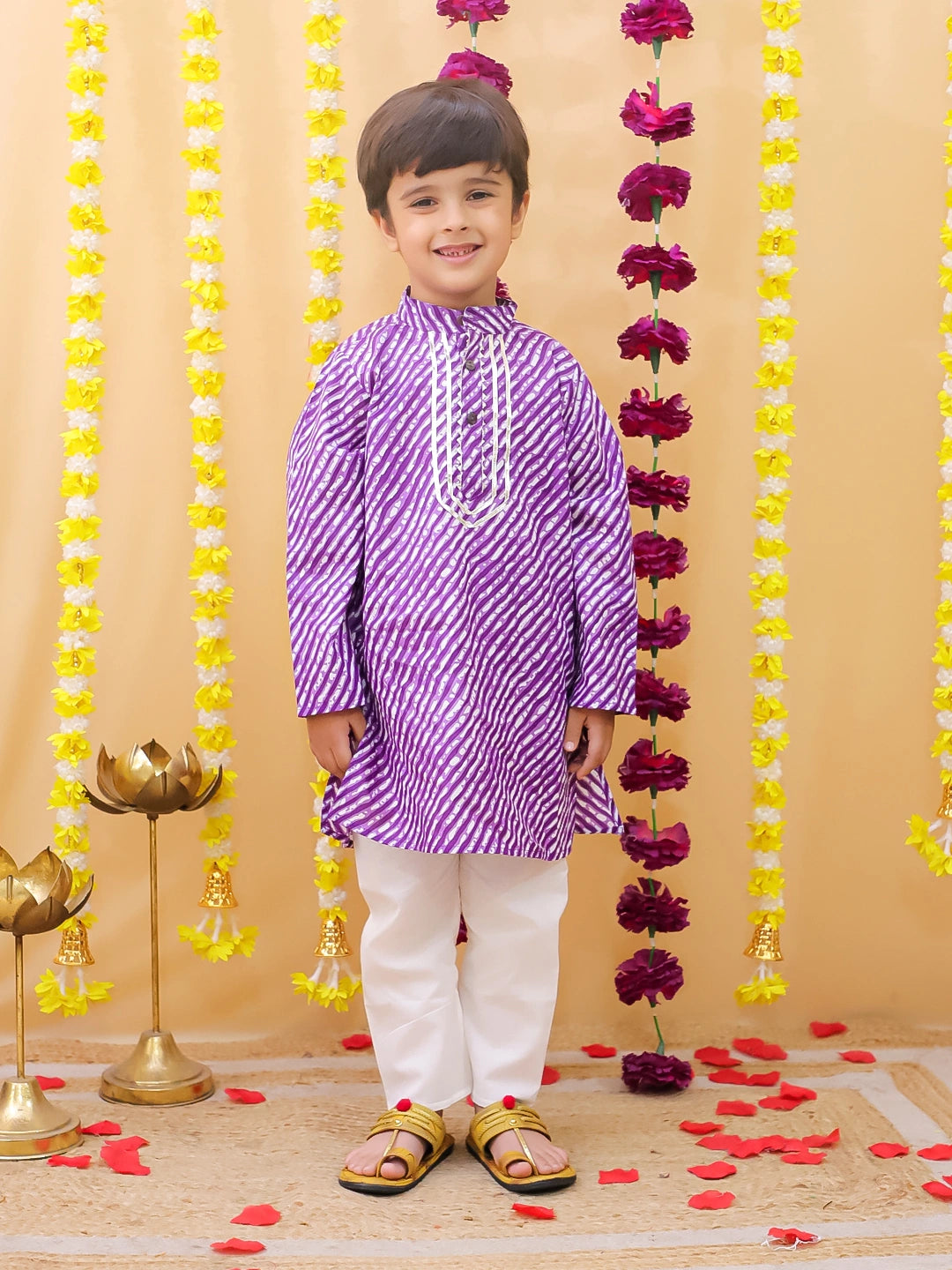 BownBee Pure Cotton Full Sleeve Kurta & Pajama Set For Boys