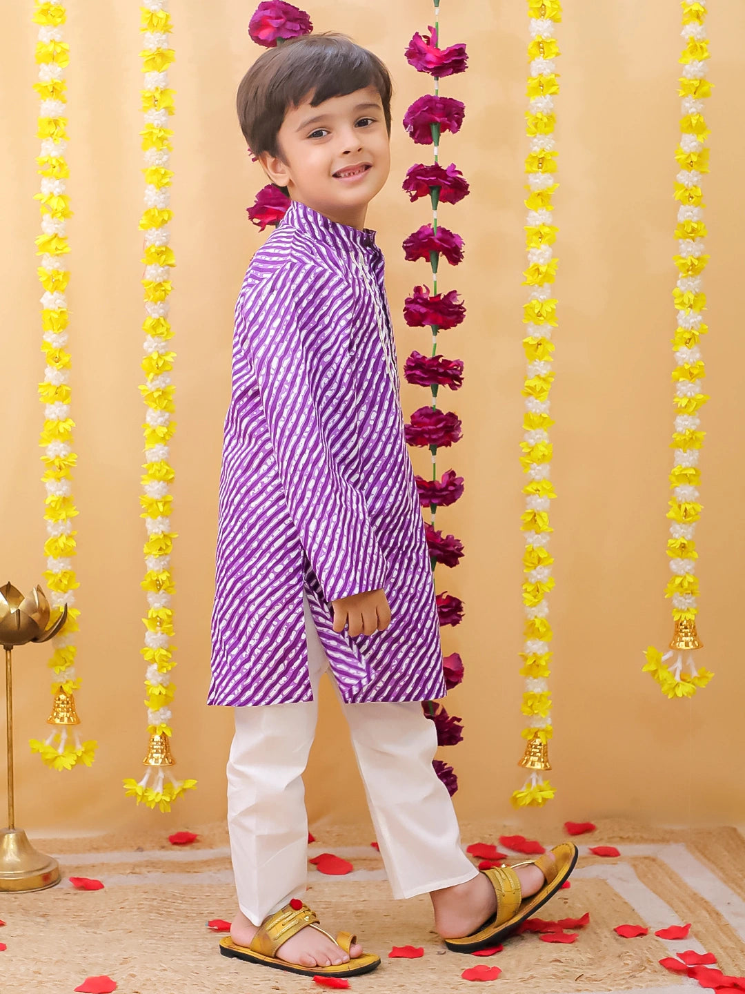 BownBee Pure Cotton Full Sleeve Kurta & Pajama Set For Boys