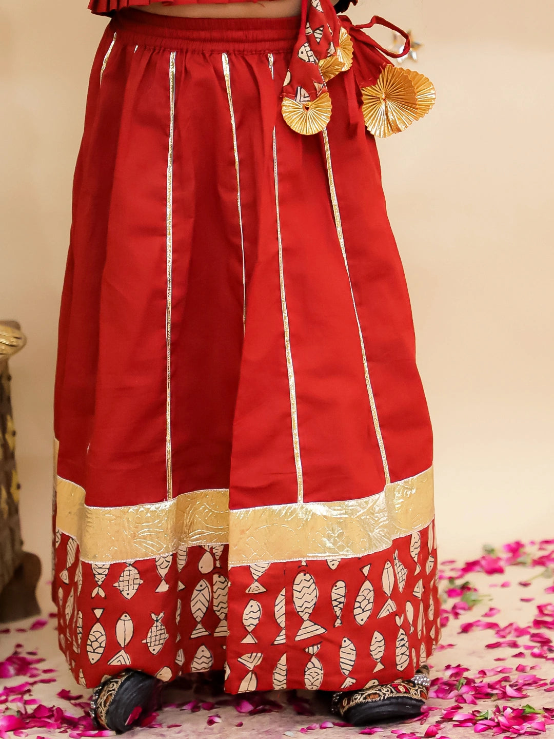 BownBee Floral Printed Lehenga Choli Set For Girls