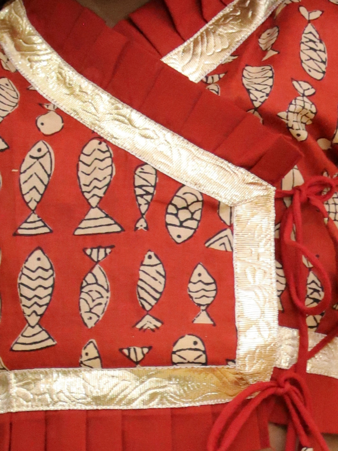 BownBee Pure Cotton Dhoti Kurta & Lehenga Choli Sibling Set