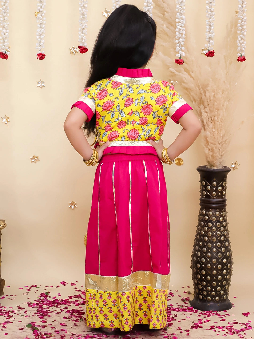 BownBee Floral Printed Lehenga Choli Set For Girls