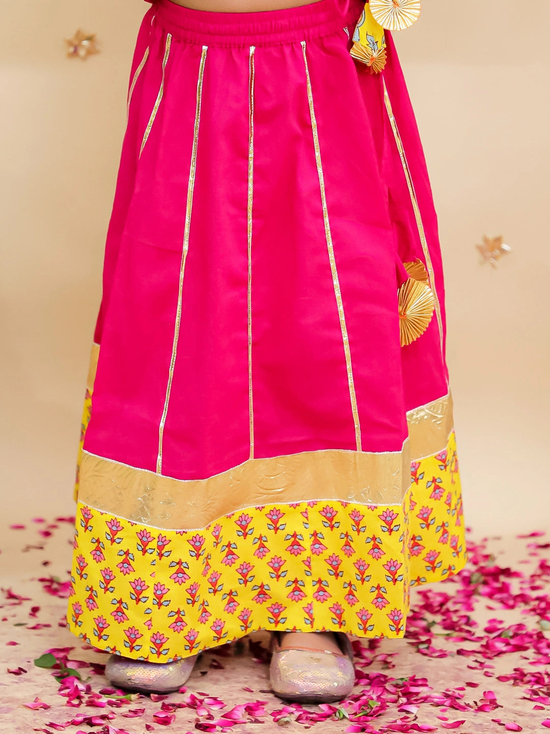 BownBee Floral Printed Lehenga Choli Set For Girls