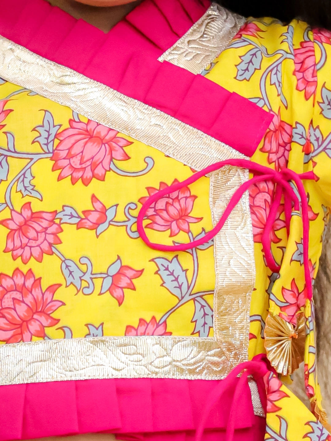 BownBee Pure Cotton Dhoti Kurta & Lehenga Choli Sibling Set