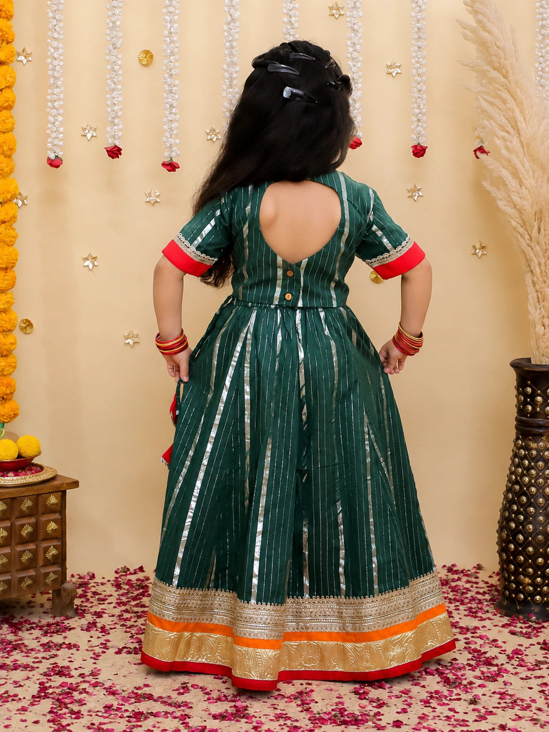 BownBee Cotton Kurta Pajam & Lehenga Choli With Dupatta Sibling Set