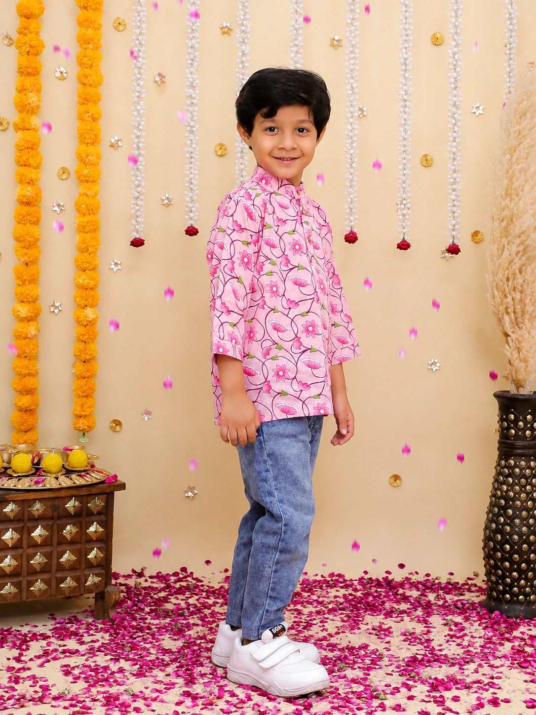 BownBee Full Sleeves Short kurta Set For Boys